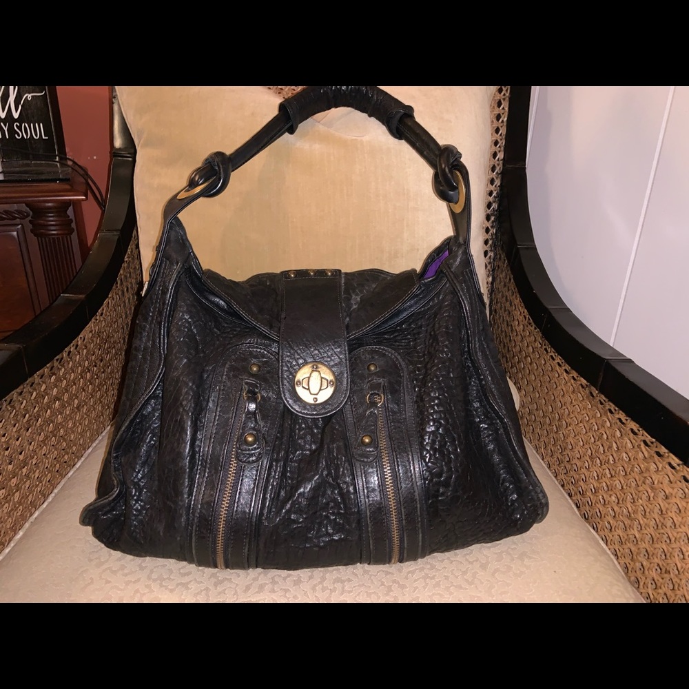 Elliot Luca Purse | Genuine Leather | Purple Suede Lining